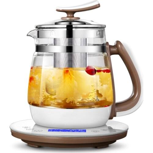 Fully automatic and thickened glass multi-functional electric tea kettle black boiling