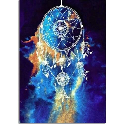 Full Round Square 5D DIY Diamond Painting color Dream catcher feather Diamond Embroidery Mosaic Paintings by Numbers Decor Home