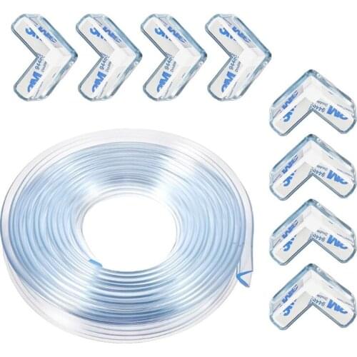 Clear Baby Proofing Guard Edge Corner Protector 6m Transparent Soft PVC Bumper Strip for Cabinet Table Furniture