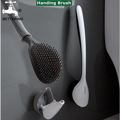 Bettering TPR Silicon Toilet Brush No Dead Corner Wash Toilet Brush Bathroom Cleaning Brush Anti Odor Wc Toilet Brush escobilla
