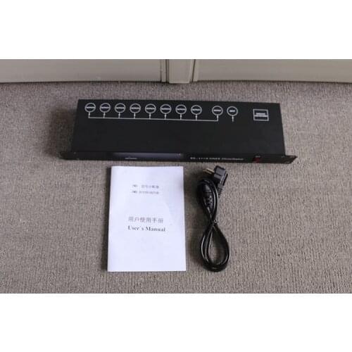 8 way dmx splitter amplifier dmx 512 signal distributor for digital led lights ac 110/220v most connect 16pcs signal amplifier