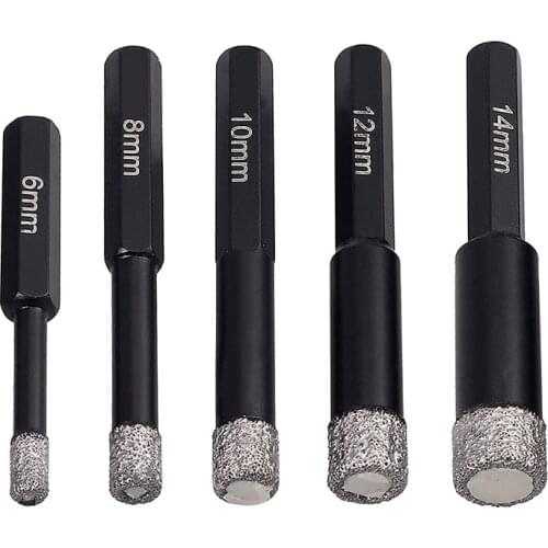 Dry Diamond Drill Bit Wax Filled for Marble, Granite, Porcelain, Ceramic Tiles Vacuum Brazed Porcelain Tile Drill Bit