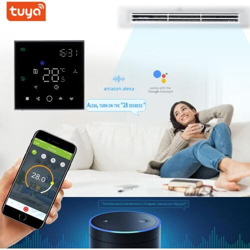 WIFI Modbus&RS485 Mobile TUYA APP Remotely Controls Home Temperature Control Thermostat Switch for Fan Coil Heat Cool