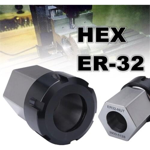 1PCS Hard Steel Hex ER32 Square Collet Chuck Holder Block CNC Lathe Tool Holder For CNC Lathe Engraving Machine