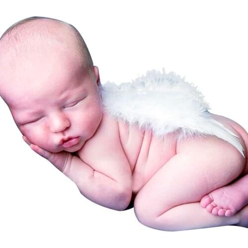 10PCS Newborn girls boys Photography Props Angel Wings Photos Props Feather Wings Girls Hair Photography for kid