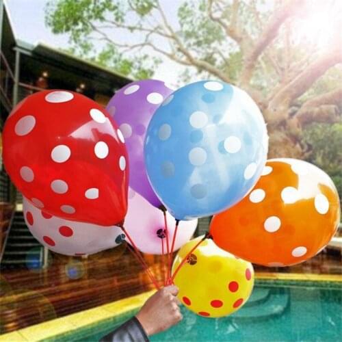 100 Pcs Colorful Polka Dot Balloon 12 inch Latex Birthday Party Balloons Christmas Wedding Birthday Party Decoration