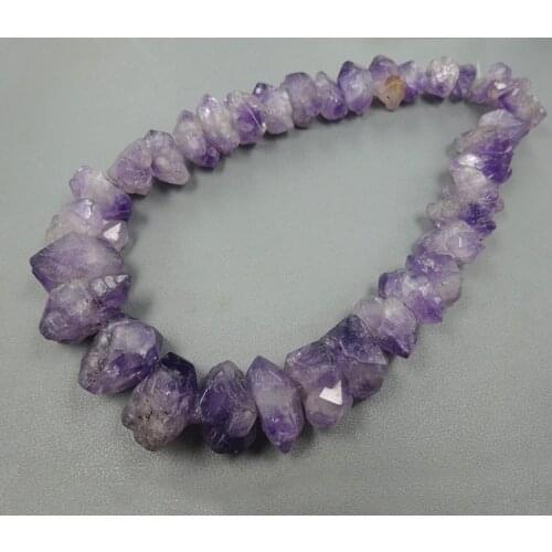 15.5inch/strand Stone Crystal Point Pendants Wholesale Mystic Titanium Necklace Crafts Supplier