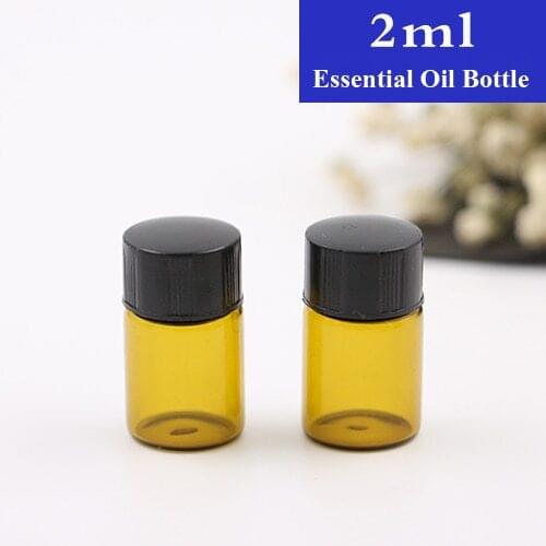 2ml/3ml 10pcs Brown Clear Glass Essential oil Bottle,Empty Cosmetics Packaging Container,Massage Essential oil/Perfume Vials