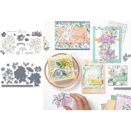 2021 New Metal Cutting Dies and Stamps Embossing Mold DIY Scrapbooking Album Paper Craft Knife Mould Blade Punch Stencils Flower