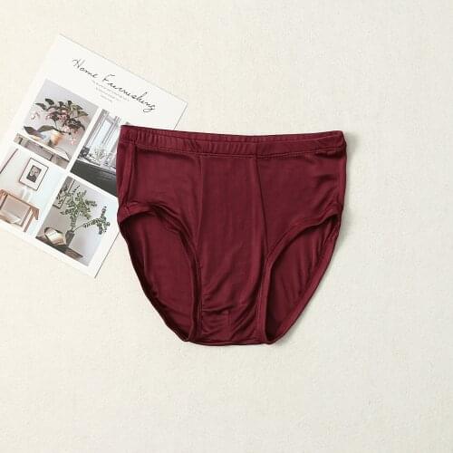 30%Silk 70%Viscose Men underwear Comfortable Knitted Briefs Classical mens bikini briefs