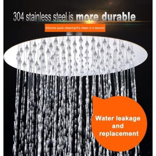 304 Stainless Steel Large Rain Shower Overhead Shower Head, Pressurized Shower Head, Bathroom Shower 4/6/8/10/12 Inch
