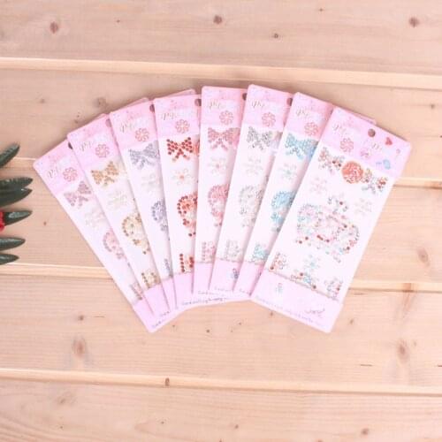 5pcs/lot Acrylic Crystal Crown Sticker Kids Toys Rhinestones Stickers Adhesive DIY Decoration Sticker