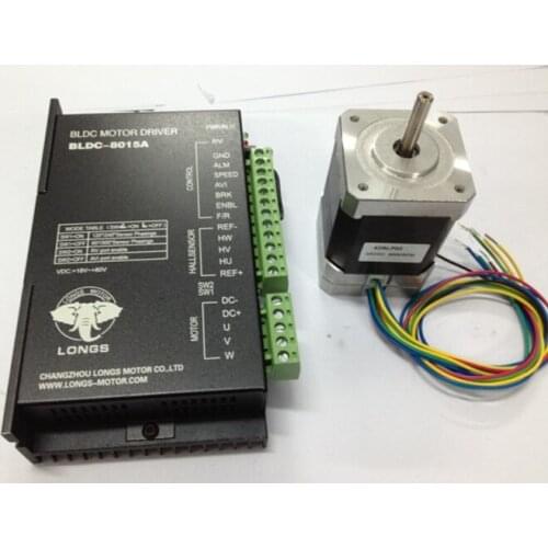 Brushless DC Motor(42BLF02) 52W 24V 4000RPM bldc motor & DRIVER BLDC-8015A Router Milling Laser Plasma
