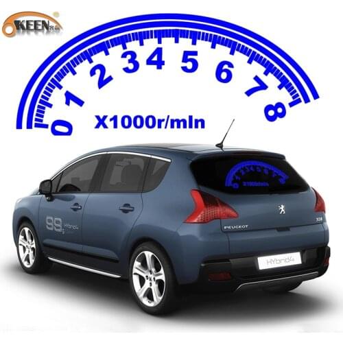 Clock Car Styling Music Rhythm Car Sticker EQ EL Led Music Equalizer Rear Window Light for Auto Led Controller Decorative Lamps