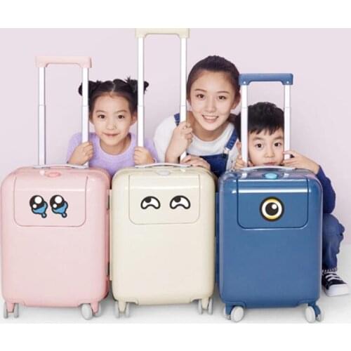 Carrylove 17" inch KIDS 90 small trolley suitcase spinner wheels pink carry on luggage for children