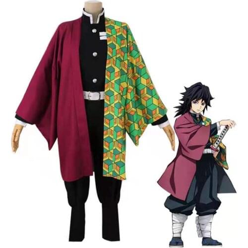 Demon Slayer Tomioka Giyuu Cosplay Costume Kimetsu no Yaiba Giyuu Tomioka Cosplay Costume Corps Uniform Unisex