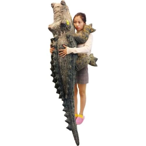 Dorimytrader simulation animal crocodile plush toy oversized alligator plush doll ugly funny doll pillow gift decoration 200cm