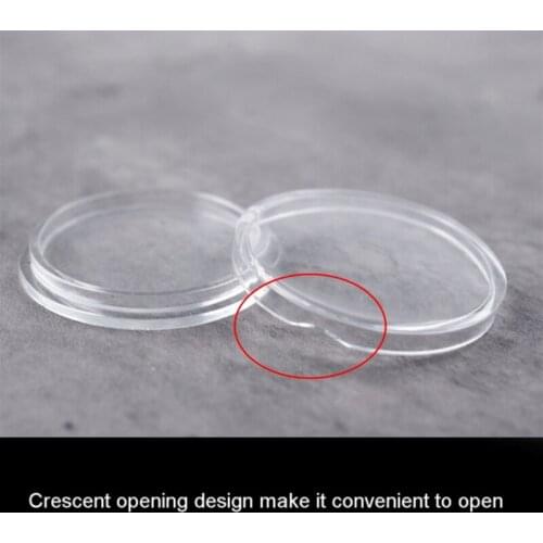 Handmade Coin Capsules Resin Mold with 200 Foam Gasket Coin Storage Box Epoxy Casting Mould Coin Collection Craft Tools