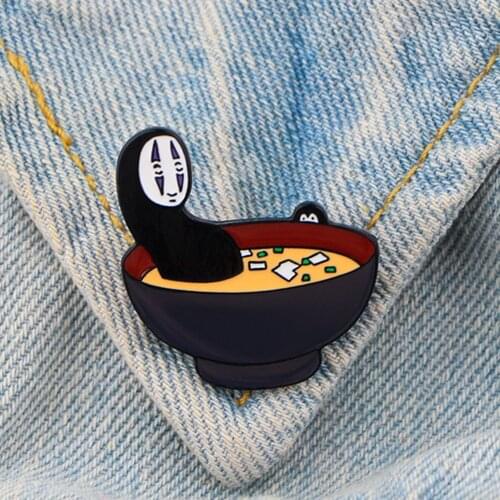 LT735 Japanese Food Anime Figures Enamel Pins Badge Brooch Backpack Bag Collar Lapel Decoration Jewelry Gifts for Friends Kids