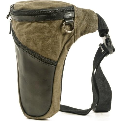 Retro Waist Leg Bag Mens Multi-Function Universal Running Bag Riding Leg Bag Mobile Phone Bag Cross-Body Small Bag