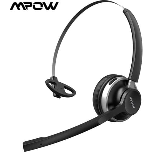 Mpow HC3 Bluetooth V4.2 Headset for Call Center And Trucker Headphones with 13 Hrs Playtime & Dual-Mic Noise Reduction Tech