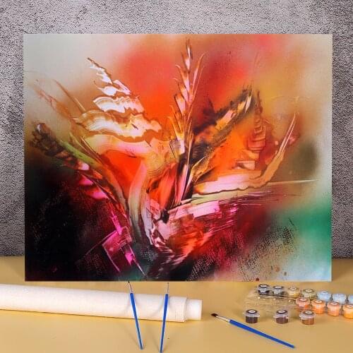 Abstract Autumn Mood Paint By Numbers Package Acrylic Paints 50*70 Picture By Numbers Photo Wall Decoration For Wholesale