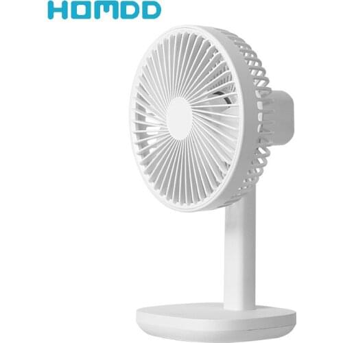 HOMDD Shaking Head Desk Fan Office Student Desktop Portable Electric Fan 4000mAH 3 Gear Wind Speed USB Rechargeable For Summer
