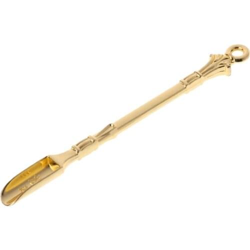 2021 New Golden Metal Spoon Use For Snuff Powder Spoon Tea Pendants Tableware Tea Spoon