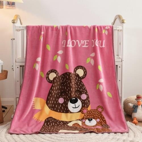 Super Cute High-Quality Flannel Childrens Blanket Four-Season Cartoon Nap Covering For Kids Baby Boys Girls Air-Conditioning