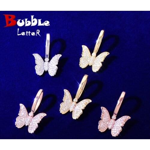 Small Size Butterfly Pendant Necklace Chain Gold Color Plated Charm Fashion Womens Jewelry