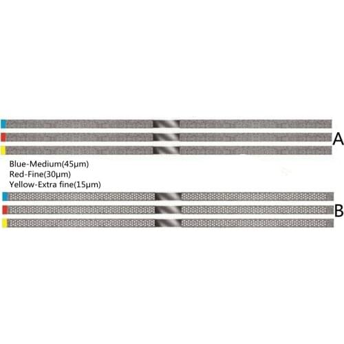 10Pcs Dental Polishing Saw Strips Single Side Diamond Sanding Stainless Steel