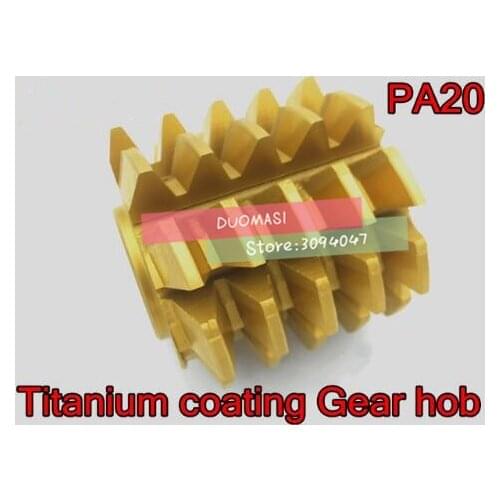 M0.5 M0.6 M0.7 M0.8 M0.9 M1.0 M1.25 modulus 50*40*22mm Inner hole PA20 degrees HSS Titanium coating Gear hob Gear cutting tools