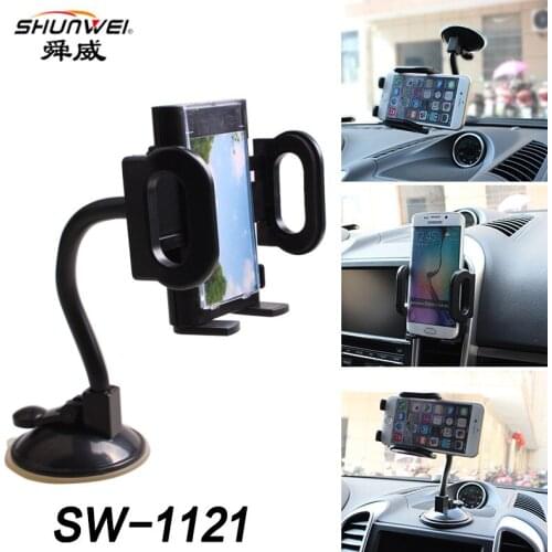 Shun Wei car multifunctional mobile phone bracket 360 rotation PVC transparent large suction cup gooseneck bracket SD-1121