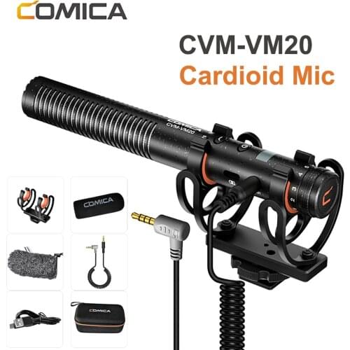 COMICA CVM-VM20 Super-Cardioid Microphone Professional Condensador Video Interview Microfone Mic For Smartphone DSLR Cameras