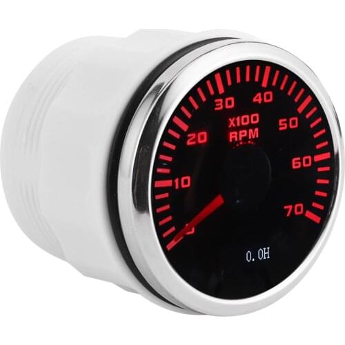 2in 9‑32VDC 7000RPM Tachometer LCD Display IP67 Waterproof For Car Motorcycle Construction Machinery