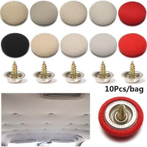10 PCs Universal Car Roof Repair Buckles Car Interior Ceiling Cloth Fixing Screw Cap Headliner Rivets Retainer