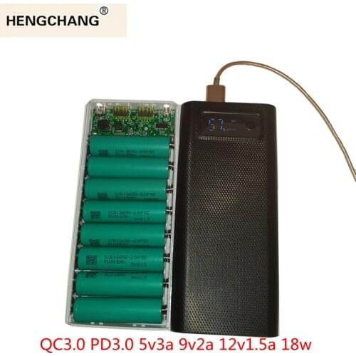 Power Bank 18650 Case Diy QC3.0 5V 9V 12V Battery Holder Fast Charger Box Shell Quick Charge PD 18w 3.0 HENGCHANG Dropshipping