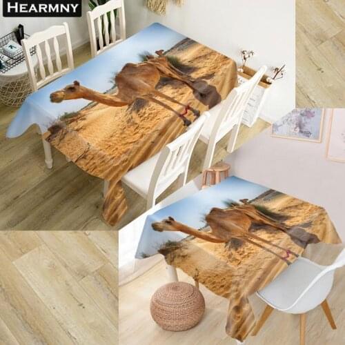 Camels Tablecloth Waterproof Oxford Fabric Square/Rectangular Tablecloth For Wedding Table Cloth Cover TV Covers