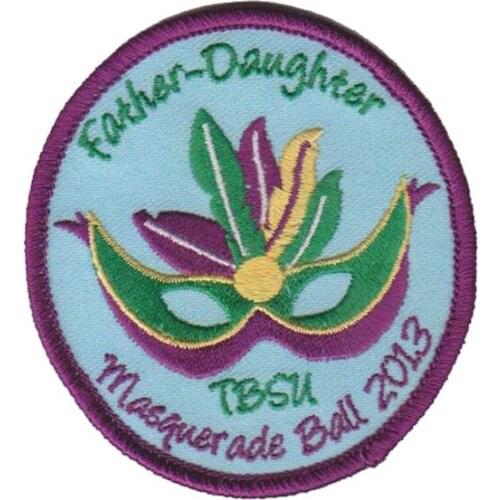 Embroidered Patch for Masquerade Ball 3" Made by Twill with Merrow Border and PVC Backing Welcome Custom MOQ 50pcs Free Shipping