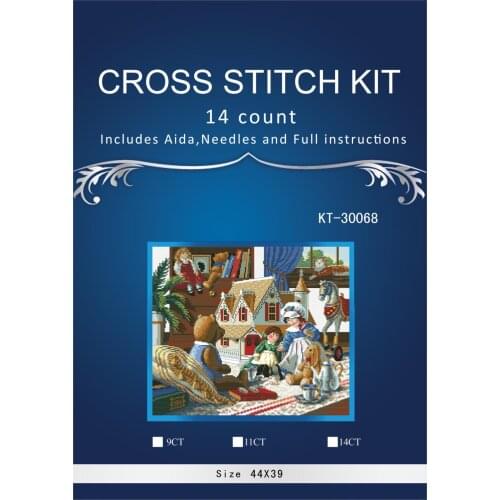 Top Quality Beautiful Lovely Counted Cross Stitch Kit Doll House Tea Party Teddy Bear Dolls Girl dim 03799 3799