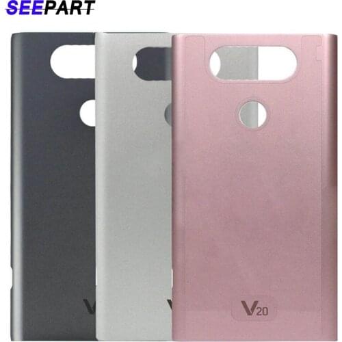 For LG V20 H990 Back Battery Cover Rear Door H910 Housing Case V30 V40 ThinQ Parts H918 5.3" For LG LS997 US996 V20 Battery Door