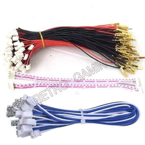 10pcs lot 2.8mm 4.8mm 2 pin cables connect to sanwa microswitch arcade joystick & button for usb zero delay encoder board