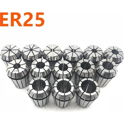 16PCS high quality elastic chuck ER25 (1mm-16mm) CNC engraving machine motor shaft tool ultra-precision chuck ER25