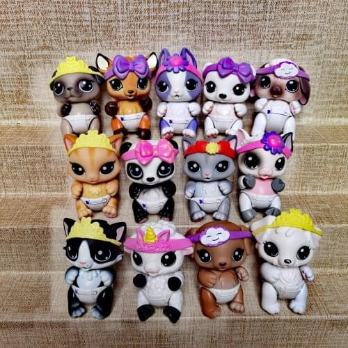 3pcs Original Many jo cute toys Lovely Pet shop animal Pet Cute little bear pet action figure littlest dolls gift girl toy