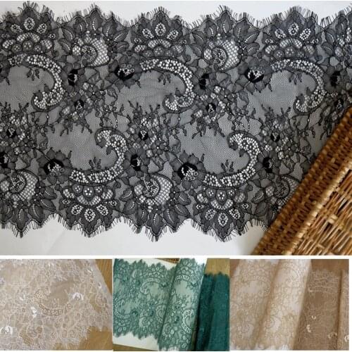 35-36cm (3meters/lot) Top quality France eyelash lace trim for wedding dress home garden clothes decorative diy accessories X379