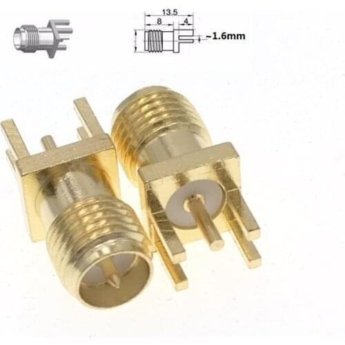 500pcs RP-SMA Female Jack Solder PCB Clip Edge Mount RF Adapter Connector 1.6mm 0.062