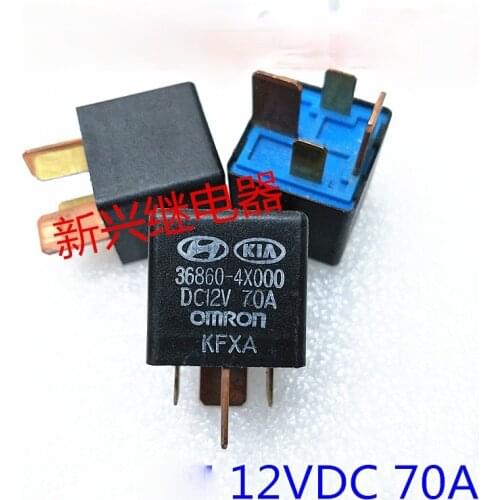 3pcs FOR Omron Automotive Relay For Hyundai Kia DC 12V 4PIN 70A near and high beam fan air conditioning starter relays