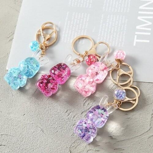 2inch/5cm Backpack Pendant Car Key Ring Birthday Gift Handbag Accessories Fancy Drift Bottle Ornament for Women & Girls