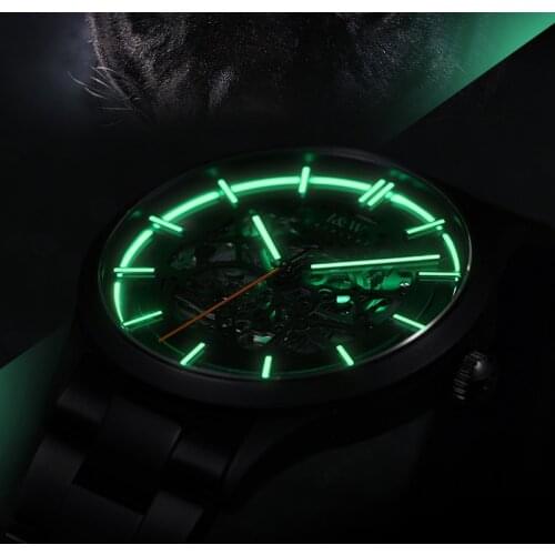 MIYOTA Movement Skeleton Watch For Men Top Brand CARNIVAL Sport Watch Automatic Sapphire Luminous Waterproof Relogio Masculino