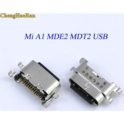 ChengHaoRan 1pcs Micro USB JACK 3.1 Type-C 16pin Xiaomi Mi A1 female connector For Mobile Phone Charging port Charging Socket